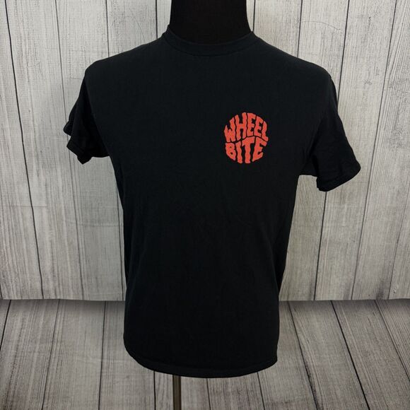Wheel Bite Men Med Black Skateboarding Grim Reaper One Foot in the Grave T-Shirt - Picture 1 of 5